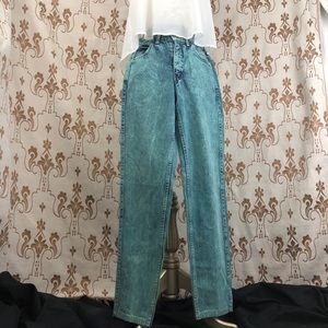 VTG Teal Acid Wash Jeans